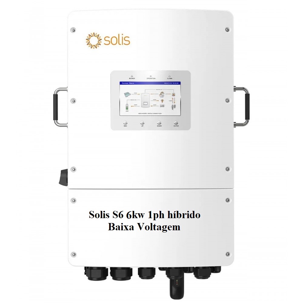 Solis S6 EH 1p 6K híbrido - Baixa Voltagem